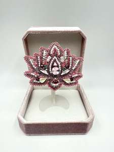 Beaded brooches Handmade designer brooch. High quality accessories. <b>Unique</b> design brooch. <b>Baby</b> shower best <b>gift</b>. - Product Image 5