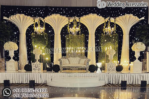 โครงเวทีงานแต่งงานแบบพับได้ น้ำหนักเบา ดีไซน์หรูหราจากแวนคูเวอร์ รุ่นยอดนิยม ปรับแต่งได้ โครงหลังเวทีแบบ 3 มิติจากแคลิฟอร์เนีย - Product Image 5