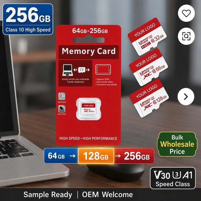 High Speed Micro SD TF Memory Card Class 10 64GB 128GB 256GB for Smartphone Tablet Camera Factory Direct Supply