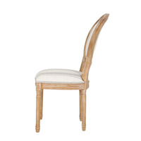 Fauteuil de salon en bois de style français rétro vintage, élégant fauteuil rembourré pour salle à manger, meubles de salon