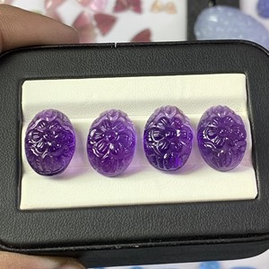 Hecho a mano 12x16 MM corte ovalado amatista Africana Natural piedras preciosas hermosas piedras preciosas sueltas para tallado de joyería - Product Image 2