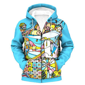 Pull à capuche d'hiver décontracté pour hommes 100% coton Nouveau dernier design Impression par sublimation thermique pour adultes - Product Image 1