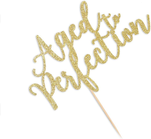 เครื่องแต่งหน้าเค้กแบบเก่าที่สมบูรณ์แบบในกลิตเตอร์สีทองตกแต่งงานปาร์ตี้ที่ดีงามสำหรับวันเกิดวันครบรอบหรืองานหมั้น - Product Image 2