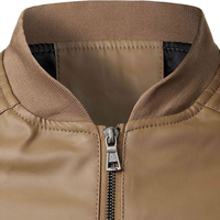 Veste en cuir classique pour hommes pour les amateurs de mode avec un matériau doux et des coutures durables
