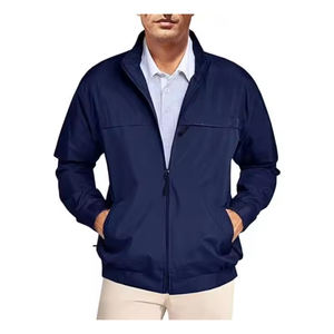 High Quality Custom Windbreaker <b>Jacket</b> for Men with Logo Print Water Resistant <b>Lightweight</b> Coat for Clubs or Company Uniform - Product Image 1