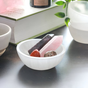 ชามเซเลไนต์ขัดเงาทำมือ หรูหรา ทันสมัย ระดับพรีเมียม คริสตัลบำบัด ตกแต่งบ้าน ทำความสะอาดพลังงาน สมดุลการทำสมาธิ - Product Image 1