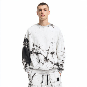 Streetwear Acid Wash Sweatshirts Men's Loose Fit Vintage Wash Sweat Shirts Men Crew Neck Stone Washed Sweatshirt Mens - Product Image 3