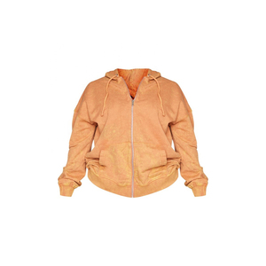 Sudadera con capucha Vintage de alta calidad, Sudadera con capucha lavada con ácido de algodón 100%, ropa de calle de peso pesado, Sudadera con capucha desgastada de 460g para mujer - Product Image 5