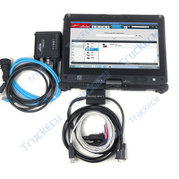Getac v100 alat diagnostik USB laptop + forklift F truck stacker Linde Pathfinder LSG LINDE BT CanBox LINDE doctor alat diagnostik USB