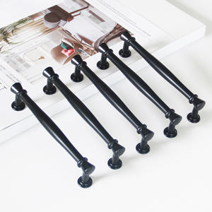 Manijas Modernas de Aleación de Zinc Negro Mate para Gabinetes de Cocina, Tiradores para Cajones, Herrajes para Puertas de Armarios y Alacenas, para Decoración del Hogar - Product Image 1