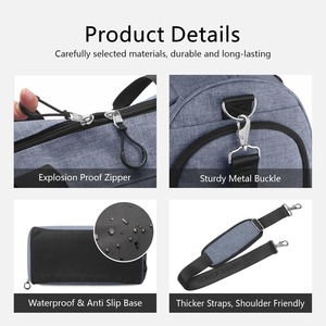 Sac de sport de gym en gros avec logo, grande capacité, en nylon, sac de voyage pour hommes et femmes, fournisseur en gros OEM - Product Image 2