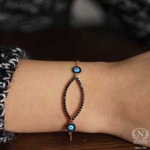 Pulsera de Plata de Ley 925 con Diseño de Ojo Rosa para Regalo - Product Image 1