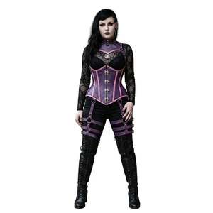 Sexy Leather Corset Harness <b>Bondage</b> Style Lingerie <b>Set</b> with Rhinestone Firm Control Costume for Women - Product Image 1