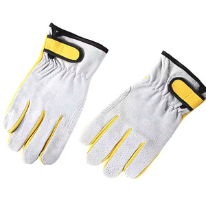 Guantes de trabajo de cuero Hombres Mujeres Heavy Duty Utility Work Guantes de jardinería Diseño a prueba de espinas Construcción de jardín - Product Image 4