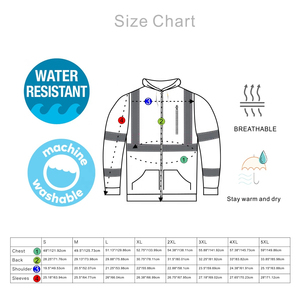 เสื้อแจ็กเก็ตผ้าฟลีซซับในสีส้มสำหรับทำงานเสื้อสเวตเตอร์ความปลอดภัยสะท้อนแสงสำหรับฤดูหนาวคลาส3ตามสั่ง - Product Image 6
