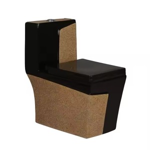 Ustensiles sanitaires décoratifs modernes, double chasse d'eau, commode de toilette, bol une pièce en céramique pour hôtels, villas, toilettes. - Product Image 1