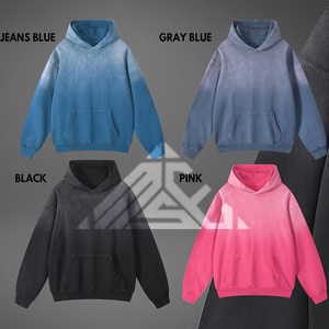 Vente en gros de sweats à capuche personnalisés vierge à capuche grande taille pour hommes pull à capuche délavé à l'acide hommes surdimensionnés Streetwear sweats à capuche pour hommes - Product Image 3