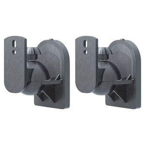 Supporto a parete per altoparlanti inclinabile e girevole fino a 3,5 kg nero 2 pezzi - Product Image 1