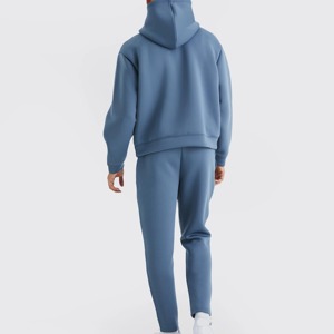 Survêtements personnalisés pour hommes, coupe ample, ensemble de survêtement en molleton deux pièces, sweat-shirts à capuche personnalisés, pantalon de survêtement évasé et ensemble de sweat-shirts à capuche pour hommes - Product Image 5