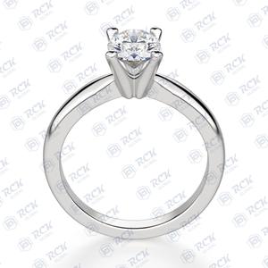 Anillo de diamante de moissanita solitario de corte ovalado TCW 1,00 para mujer, joyería de compromiso de Plata de Ley 925 - Product Image 5