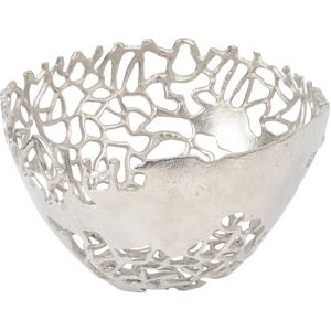 Tazón de Servir de Aluminio Color Coral Plateado Pulido, Estilo Americano Sostenible, Decoración para el Hogar y Restaurantes, Proveedor Indio de Fábrica - Product Image 1