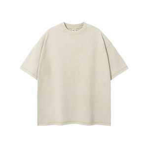 Mens T-Short Sleeve Drop Shoulder Oversize 100% Cotton Mens <b>Tshirt</b> Boxy Fit Organic Cotton Tee Blank Plain Print T Shirt - Product Image 3