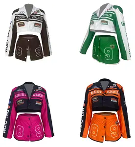 New Trendy Wholesale Jacket Varsity Custom Bomber Jacket For Women/girls/ladies Double Dragon & Phoenix Sukajan Souvenir Jacket