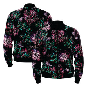 เสื้อแจ็กเก็ตบอมเบอร์ผ้าซาตินสำหรับผู้ชายเสื้อแจ็กเก็ตเบสบอลผ้าซาตินสีเขียวพิมพ์ลายโลโก้ตามสั่ง - Product Image 6