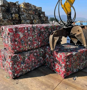 Stock UBC High Purity Alloy 6063 <b>Aluminum</b> <b>Scrap</b> Painted Mixed Color High Quality <b>Aluminum</b> Cans Compressed Packaging UK Origin - Product Image 1