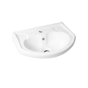 Lavabo de Pedestal Moderno, Duradero y Resistente a Altas Temperaturas, Lavabo de Cerámica para Baño - Product Image 1