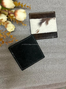 Real Handmade <b>Hair</b> on Hide Fur Leather Tea Coaster Coffee Tea Cup Mat Tableware Home Accessories Drink and Barware Fur Coasters - Product Image 4