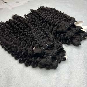 Extensions de cheveux humains vietnamiens de haute qualité Double Drawn Eurosian Curly Bundles Couleur naturelle - Product Image 6