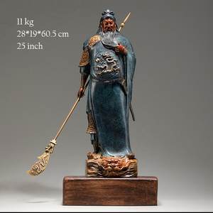 Venta al por mayor de artículos de Feng Shui de latón de Guangzhou para interiores Guan Yu Guan Di Ye <span class=keywords><strong>God</strong></span> <span class=keywords><strong>of</strong></span> Wealth-<span class=keywords><strong>War</strong></span> General Guan Gong estatuilla estatua a la venta - Product Image 6