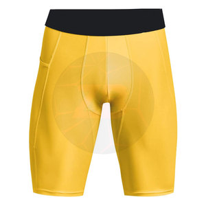 Short de compression pour hommes de style High Street Le Pakistan a fabriqué un motif solide de haute qualité à la taille élastique Service OEM écologique - Product Image 1