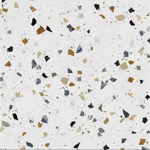 Attractive Terrazzo Collection in 600x600mm Ceramic Floor Tiles in White Color Top Quality Cheap Price by Novac Ceramic