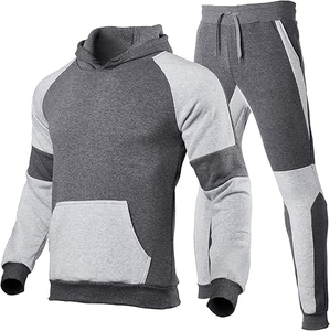 Fitness personnalisé lavage à l'acide solide réversible pull à capuche et pantalons de survêtement deux pièces Joggers survêtement pour hommes - Product Image 6