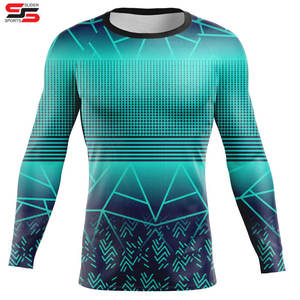 Calidad superior Último diseño Sublimación Hombres Camo Manga corta Rash Guard Camisas de compresión Venta al por mayor ODM personalizado - Product Image 5