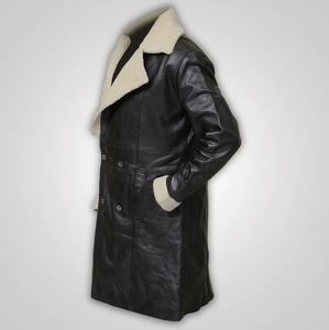 Venta de stock fresco Abrigo impermeable de cuero genuino Piel falsa Piel de oveja real Abrigos nuevos de alta calidad hechos en fábrica - Product Image 4