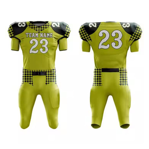 ชุดเครื่องแบบฟุตบอลอเมริกันผู้ชายแบบปรับแต่งได้ชุดเสื้อและกางเกงที่มีน้ำหนักเบาพิมพ์ลายซับลิเมชันสำหรับใส่เป็นทีมและใช้งานเป็นเกม - Product Image 1