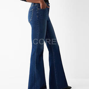 2025 Hot Sale <b>Women's</b> Flared <b>Jeans</b> Pants Latest Design New Casual Wear <b>Women's</b> Flared <b>Jeans</b> Pants - Product Image 5