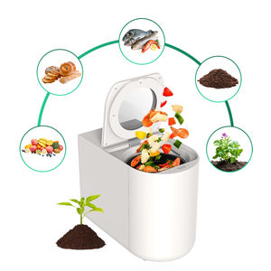 Composteur de déchets alimentaires intelligent pour la cuisine, 4,5 L, en acier inoxydable, détection automatique de l'humidité, système d'élimination des odeurs, faible bruit - Product Image 1