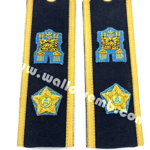 OEM/ODM Premium Ceremonial Shoulder Boards Gold Bullion Rank Insignia para vestido formal Uniformes Shoulder Boards - Product Image 5