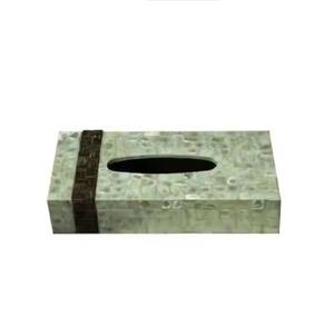 Boîte à serviettes en nacre rectangulaire de la meilleure qualité porte-mouchoirs moderne pour la maison de luxe utilisation polyvalente pour le bureau vivant - Product Image 2