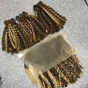 Conjunto completo de 200 de densidad para rizos, mezcla de colores, máquina de extensiones de cabello humano Remy virgen, doble dibujado, sin enredos, sin caída - Product Image 2