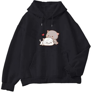Trendy Korean Cotton <b>Hoodie</b> for Women, <b>Cute</b> Printed Graphic Sweatshirt, Casual Streetwear - Product Image 1