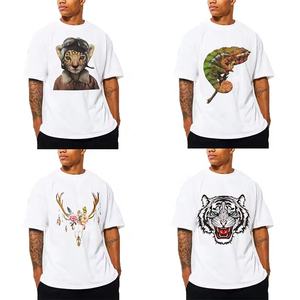 Camisetas Blancas al por Mayor para Hombre, Personalizables, 100% Algodón, con Estampado Gráfico de Calavera, Manga Raglán, Casuales, de Talla Grande - Product Image 6