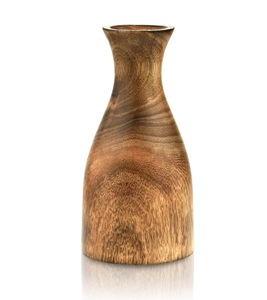 Jarrón de madera con forma de botella de árbol de mango marrón Natural para flores, cuenco de 8 pulgadas, centro de mesa decorativo para bodas en casa - Product Image 1