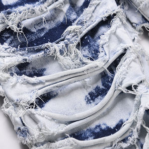 Jeans de Mezclilla Ajustados Desgastados de Alta Gama 2026 OEM para Hombre, Transpirables, de Primera Calidad, Rotos, Personalizados, en Venta - Product Image 3