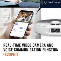 X20PET Intelligenter Roboter-Staubsauger Entwickelt für Tierhaare-Reinigung Geruchsempfindliche Haushalte mit Haustieren