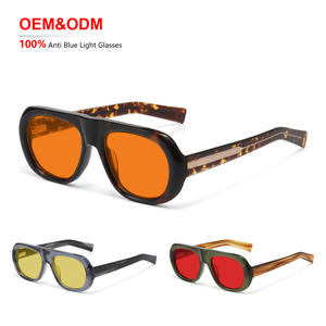 SR Brand Cat <b>Eye</b> Full Rim Blue Light Blocking Glasses Orange Lenses Red Lens Anti Blue-light Filter Eyewear for Outdoor Use Gift - Product Image 1